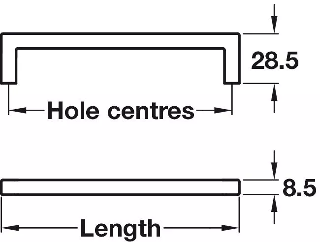 Brushed Satin Brass 192mm Square Cabinet Pull Handle | 108.66.389 4 Brushed Satin Brass 192mm Square Cabinet Pull Handle | 108.66.389 - Image 2