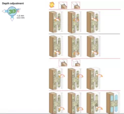 Ceam Champagne Silver 134mm 3D Concealed Hinge 1130 | CI001130VCH00 -Ironmongery Experts Shop 1130 h 1 1 1.png.mst