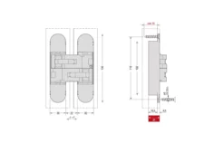 Ceam Matt Nickel 130mm 3D Concealed Hinge 1230 | CI001230NNE00 -Ironmongery Experts Shop 123012351330 3.jpg.mst