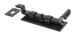 From The Anvil Black 4" (100mm) Cranked/Necked Fishtail Door Bolt | 33014