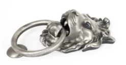 From The Anvil Antique Pewter Lions Head Door Knocker | 33019 -Ironmongery Experts Shop 33019 1.jpg.mst
