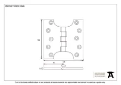Pair From The Anvil Pewter 4x3x5" Parliament Hinge | 33046 -Ironmongery Experts Shop 33045 1.jpg.mst