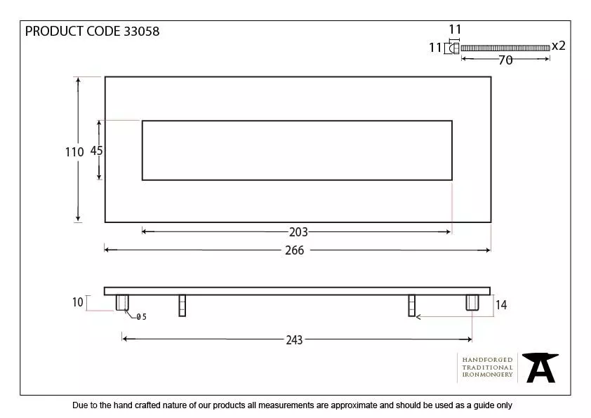 From The Anvil 266mm Pewter Blacksmith Letterplate | 33058 4 From The Anvil 266mm Pewter Blacksmith Letterplate | 33058 - Image 2