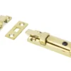 From The Anvil Polished Brass 4" (100mm) Universal Bolt | 33096 -Ironmongery Experts Shop 33096 angle 1 1.jpg.mst