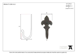 From The Anvil Pewter 114mm Fleur-De-Lys Hook | 33722 -Ironmongery Experts Shop 33121 v2 1.jpg.mst