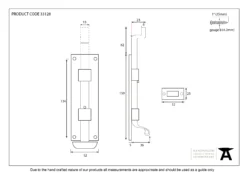From The Anvil Beeswax 6" (150mm) Cranked/Necked Fishtail Door Bolt | 33128 -Ironmongery Experts Shop 33128.jpg.mst