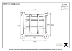From The Anvil Black Raised Door Grill | 33155 -Ironmongery Experts Shop 33155 drawing.jpg.mst