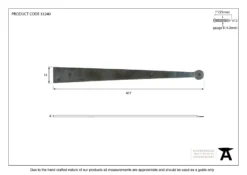 Pair From The Anvil Beeswax 18" (457mm) Hinge Front | 33240 -Ironmongery Experts Shop 33240 v2.jpg.mst