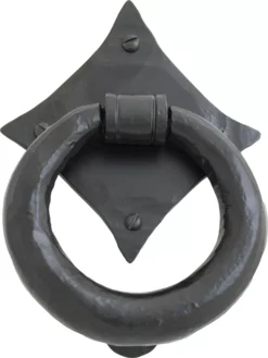 From The Anvil Black 114mm Ring Door Knocker | 33245
