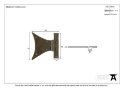 Pair From The Anvil Beeswax Large Half Butterfly Hinge | 33259 -Ironmongery Experts Shop 33259 v2.jpg.mst