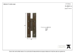 Pair From The Anvil Beeswax 84mm H Hinge | 33260 9 Pair From The Anvil Beeswax 84mm H Hinge | 33260 -Ironmongery Experts Shop 33260 v2.jpg.mst