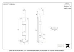From The Anvil Pewter 6" (150mm) Cranked/Necked Knob Door Bolt | 33724 -Ironmongery Experts Shop 33263 2 1.jpg.mst
