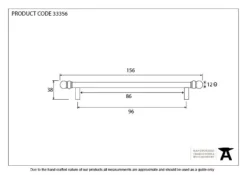 From The Anvil 156mm Black Bolt Through Bar Pull Handle | 33356 10 From The Anvil 156mm Black Bolt Through Bar Pull Handle | 33356 -Ironmongery Experts Shop 33356 drawing.jpg.mst