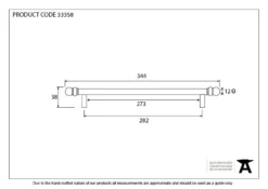 From The Anvil 344mm Black Bolt Through Bar Pull Handle | 33358 10 From The Anvil 344mm Black Bolt Through Bar Pull Handle | 33358 -Ironmongery Experts Shop 33358 drawing.jpg.mst