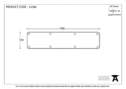 From The Anvil 780mm X 150mm Pewter Kick Plate | 33386 -Ironmongery Experts Shop 33386 drawing.jpg.mst
