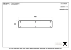 From The Anvil 400 X 60mm Pewter Finger Plate | 33390 -Ironmongery Experts Shop 33390 drawing.jpg.mst