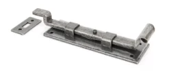 From The Anvil Pewter 6" (150mm) Cranked/Necked Fishtail Door Bolt | 33662