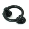 From The Anvil Black 4" (100mm) Ring Door Knocker | 33869 -Ironmongery Experts Shop 33869 angled.jpg.mst