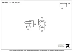 From The Anvil Pewter Large Regency Cupboard Knob | 45150 -Ironmongery Experts Shop 45150 drawing.jpg.mst