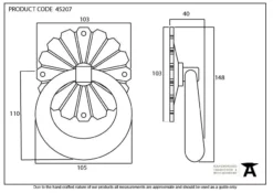 From The Anvil 105mm Pewter Shropshire Ring Door Knocker | 45207 -Ironmongery Experts Shop 45207 drawing.jpg.mst