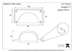 From The Anvil Polished Bronze Art Deco Drawer Pull | 45404 -Ironmongery Experts Shop 45404 drawing.jpg.mst