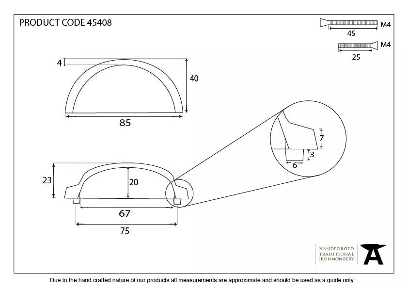 From The Anvil Aged Bronze Regency Concealed Drawer Pull | 45408 5 From The Anvil Aged Bronze Regency Concealed Drawer Pull | 45408 - Image 3