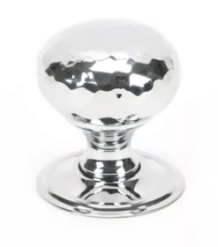 From The Anvil Polished Chrome Hammered 32mm Cabinet Knob | 46023