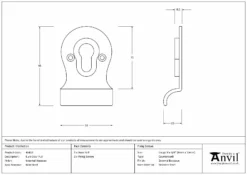 From The Anvil Eternal Beeswax Euro Door Pull | 46415 -Ironmongery Experts Shop 46415 drawing s.jpg.mst