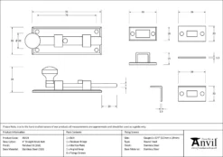 From The Anvil Polished SS (316) 4" (100mm) Universal Bolt | 46424 8 From The Anvil Polished SS (316) 4" (100mm) Universal Bolt | 46424 -Ironmongery Experts Shop 46424 drawing.jpg.mst