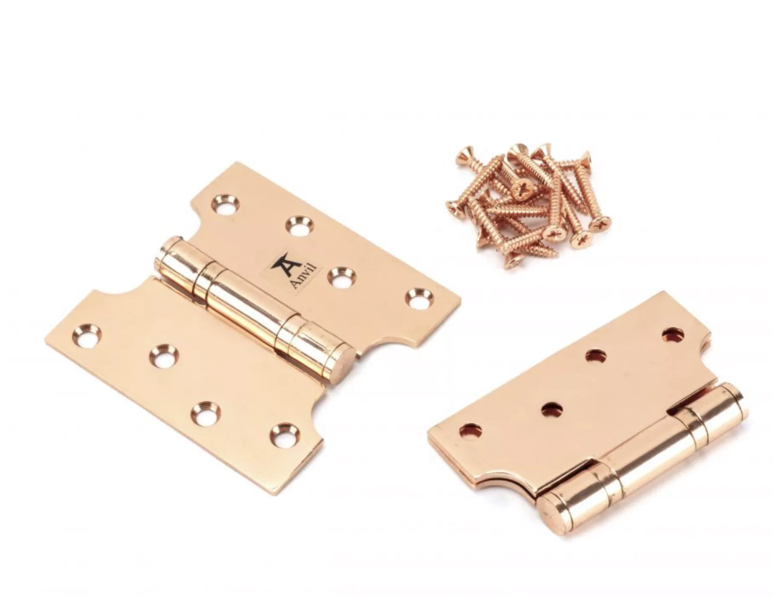 Pair From The Anvil Polished Bronze 4x2x4" Parliament Hinge | 46522 6 Pair From The Anvil Polished Bronze 4x2x4" Parliament Hinge | 46522 - Image 4