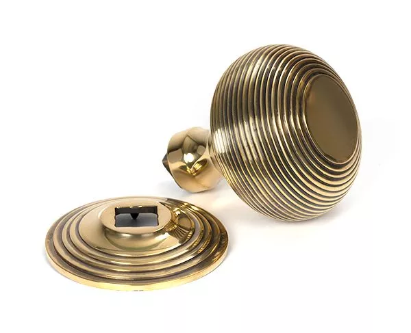 Aged Brass Beehive Centre Door Knob | 46654 4 Aged Brass Beehive Centre Door Knob | 46654 - Image 2