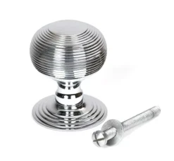 Polished Chrome Beehive Centre Door Knob | 46655 -Ironmongery Experts Shop 46655 3 s.jpg.mst