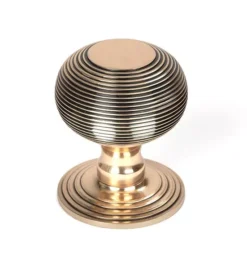 Polished Bronze Beehive Centre Door Knob | 46658 -Ironmongery Experts Shop 46658 main s.jpg.mst