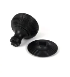 Matt Black Beehive Centre Door Knob | 46660 -Ironmongery Experts Shop 46660 2 l.jpg.mst