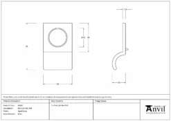 Aged Brass Rim Cylinder Pull | 46697