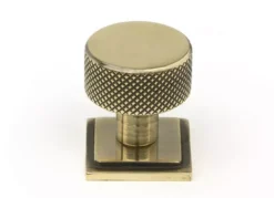 Anvil Aged Brass Brompton 25mm Cabinet Knob (Square) | 46817 -Ironmongery Experts Shop 46817 main s.jpg.mst