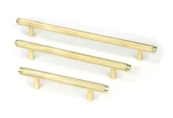 Polished Brass 156mm Full Knurled Brompton Small Pull Handle | 46852 -Ironmongery Experts Shop 46852 4 s.jpg.mst