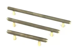 Aged Brass 284mm Full Knurled Brompton Large Pull Handle | 46896 -Ironmongery Experts Shop 46896 4 s.jpg.mst