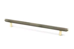 Aged Brass 284mm Full Knurled Brompton Large Pull Handle | 46896 -Ironmongery Experts Shop 46896 main s.jpg.mst