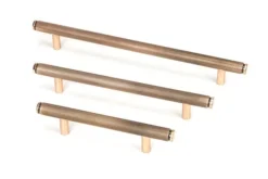 Polished Bronze 284mm Full Knurled Brompton Large Pull Handle | 46908 -Ironmongery Experts Shop 46908 4 s.jpg.mst