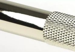 Polished Nickel 156mm Half Knurled Brompton Small Pull Handle | 46930 -Ironmongery Experts Shop 46930 2 s.jpg.mst