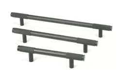 Matt Black 284mm Half Knurled Brompton Large Pull Handle | 46944 -Ironmongery Experts Shop 46944 4 s.jpg.mst