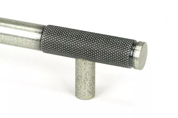 Pewter 220mm Half Knurled Brompton Medium Pull Handle | 46946 4 Pewter 220mm Half Knurled Brompton Medium Pull Handle | 46946 - Image 2