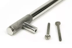 Polished SS 220mm Half Knurled Medium Brompton Pull Handle | 46949 -Ironmongery Experts Shop 46949 3 s.jpg.mst