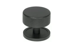 Anvil Matt Black Brompton 38mm Cabinet Knob (plain) | 47084 -Ironmongery Experts Shop 47084 main s.jpg.mst