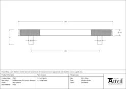 Satin Chrome 220mm Half Knurled Brompton Medium Pull Handle | 47151 -Ironmongery Experts Shop 47151 drawing.jpg.mst
