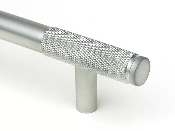 Satin Chrome 284mm Half Knurled Brompton Large Pull Handle | 47155 4 Satin Chrome 284mm Half Knurled Brompton Large Pull Handle | 47155 - Image 2