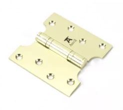 Pair From The Anvil Polished Brass 4x2x4" Parliament Hinge | 49554