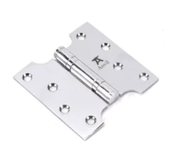 Pair From The Anvil Polished Chrome 4x2x4" Parliament Hinge | 49557