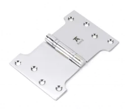 Pair From The Anvil Polished Chrome 4x4x6" Parliament Hinge | 49559